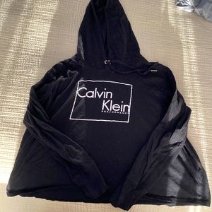Calvin Klein Black Crop Sweatshirt Size Large